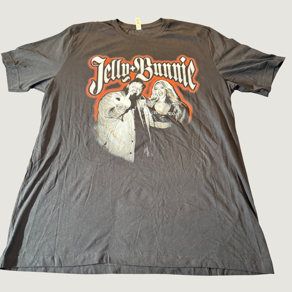 Jelly Bunnie Bella Canvas Mens T-Shirt 2XL Black Backroad Baptism Tour 2023 Fan